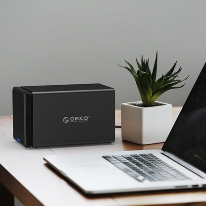 ORICO NS400-C3 4-bay USB-C / Type-C 3.1 ไปยัง SATA ฮาร์ดดิสก์ภายนอกกล่องเก็บของ เคส แท่นวางฮาร์ดไดรฟ์สำหรับ 3.5 นิ้ว SATA HDD รองรับโปรโตคอล UASP, USB 3.1 Type-C to SATA