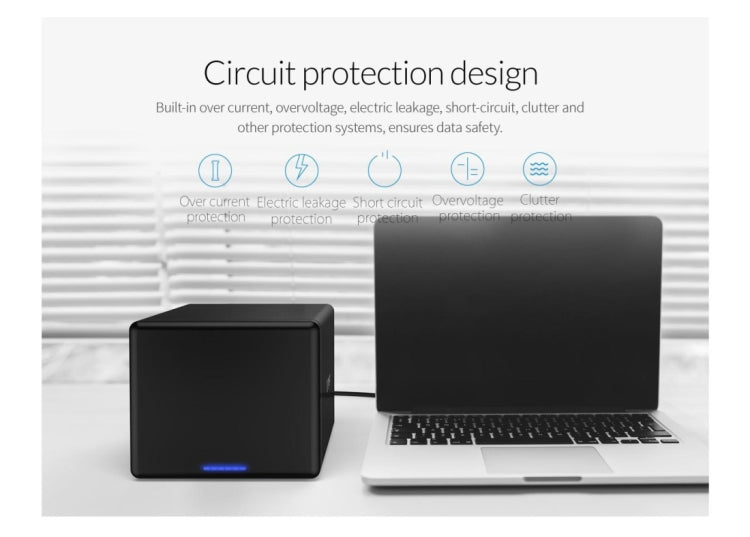 ORICO NS500-RC3 5-bay USB-C / Type-C 3.1 ไปยัง SATA ฮาร์ดดิสก์ภายนอกกล่องเก็บของ เคส แท่นวางฮาร์ดไดรฟ์พร้อม Raid สำหรับ HDD SATA ขนาด 3.5 นิ้วรองรับโปรโตคอล UASP, USB 3.1 Type-C to SATA with Raid