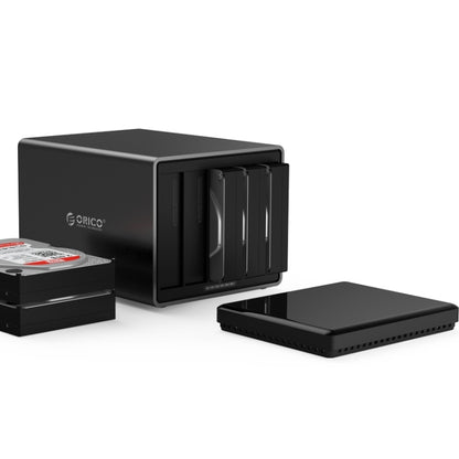 ORICO NS500-RU3 5-bay USB 3.0 Type-B ไปยัง SATA ฮาร์ดดิสก์ภายนอกกล่องเก็บของเคสฮาร์ดไดรฟ์ Dock พร้อม Raid สำหรับ 3.5 นิ้ว SATA HDD รองรับโปรโตคอล UASP, USB 3.0 Type-B to SATA with Raid
