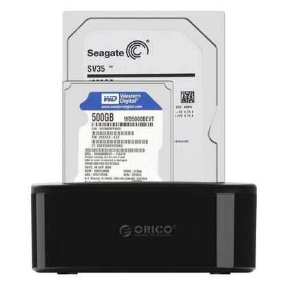 ORICO 6218US3 USB 3.0 Type-B ไปยัง SATA ที่จัดเก็บข้อมูลภายนอกแท่นวางฮาร์ดไดรฟ์สำหรับ 2.5 นิ้ว / 3.5 นิ้ว SATA HDD / SSD, 1 Bay