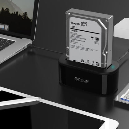 ORICO 6218US3 USB 3.0 Type-B ไปยัง SATA ที่จัดเก็บข้อมูลภายนอกแท่นวางฮาร์ดไดรฟ์สำหรับ 2.5 นิ้ว / 3.5 นิ้ว SATA HDD / SSD, 1 Bay