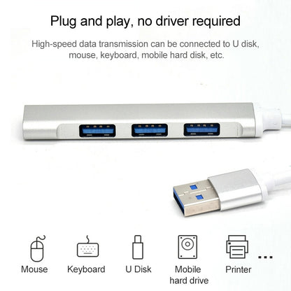 A-809 4 x USB 3.0 ถึง USB 3.0 อะแดปเตอร์ HUB อลูมิเนียมอัลลอยด์, A-809