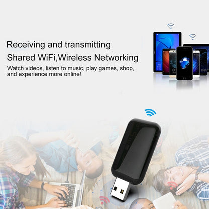 EDUP EP-AC1681 2 ใน 1 AC1200Mbps 2.4GHz และ 5.8GHz Dual Band USB WiFi Adapter การ์ดเครือข่ายภายนอกพร้อมฟังก์ชั่น Bluetooth 4.1, EP-AC1681