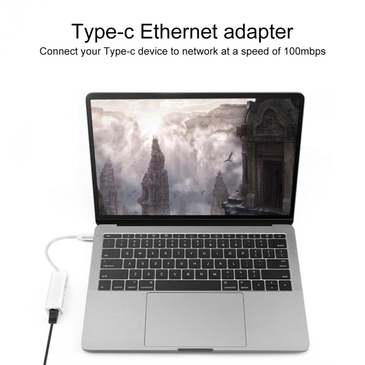 KY-RTL8152B การ์ดเครือข่ายอะแดปเตอร์อีเธอร์เน็ต USB-C / Type-C 10/100 Mbps, USB Type-C 100Mbps