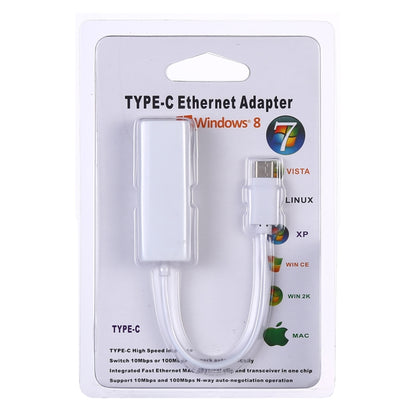 KY-RTL8152B การ์ดเครือข่ายอะแดปเตอร์อีเธอร์เน็ต USB-C / Type-C 10/100 Mbps, USB Type-C 100Mbps