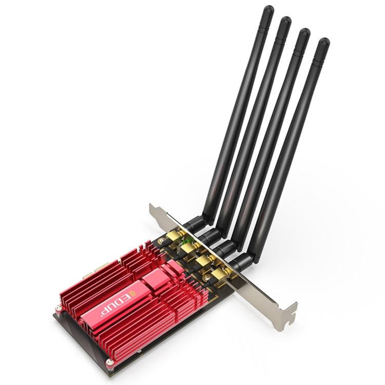 EDUP 9633-800 AC1900Mbps 2.4GHz และ 5GHz Dual Band อะแดปเตอร์ PCI-Express 4 เสาอากาศการ์ดเครือข่ายภายนอก, AC1900Mbps