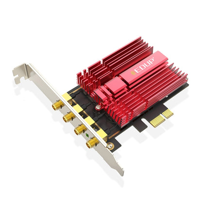 EDUP 9633-800 AC1900Mbps 2.4GHz และ 5GHz Dual Band อะแดปเตอร์ PCI-Express 4 เสาอากาศการ์ดเครือข่ายภายนอก, AC1900Mbps