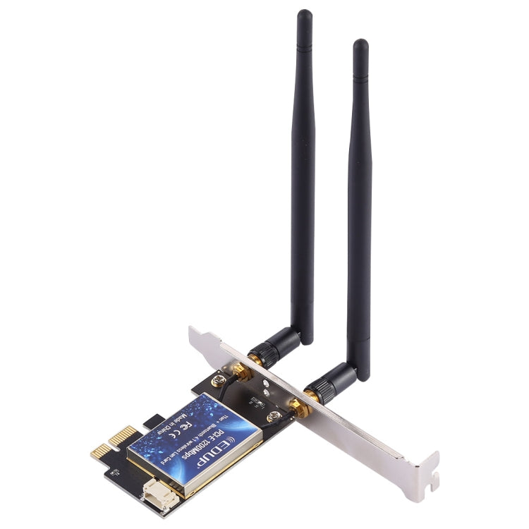EDUP EP-9620 2 ใน 1 AC1200Mbps 2.4GHz และ 5.8GHz Dual Band PCI-E 2 เสาอากาศ WiFi อะแดปเตอร์การ์ดเครือข่ายภายนอก + บลูทูธ, EP-9620 1200Mbps (2 in 1)
