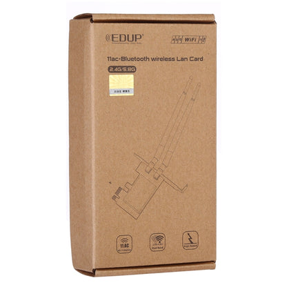 EDUP EP-9620 2 ใน 1 AC1200Mbps 2.4GHz และ 5.8GHz Dual Band PCI-E 2 เสาอากาศ WiFi อะแดปเตอร์การ์ดเครือข่ายภายนอก + บลูทูธ, EP-9620 1200Mbps (2 in 1)