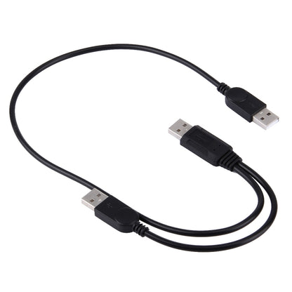 2 in 1 USB 2.0 ชาย 2 สาย USB ชายคู่สำหรับคอมพิวเตอร์ / แล็ปท็อป ความยาว: 50 ซม., USB 2.0 AM to 2 USB 2.0 AM