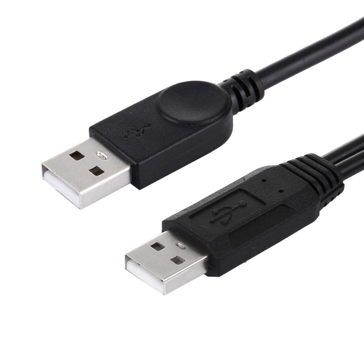 2 in 1 USB 2.0 ชาย 2 สาย USB ชายคู่สำหรับคอมพิวเตอร์ / แล็ปท็อป ความยาว: 50 ซม., USB 2.0 AM to 2 USB 2.0 AM