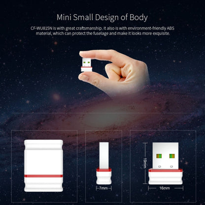 COMFAST CF-WU815N 150Mbps มินิไร้สาย USB 2.0 ไดร์เวอร์ฟรีอะแดปเตอร์ WiFi การ์ดเครือข่ายภายนอก, CF-WU815N