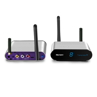 Measy AV240 เครื่องส่งและรับสัญญาณเสียง / วิดีโอไร้สาย 2.4GHz พร้อมฟังก์ชั่นส่งกลับอินฟราเรด ระยะการส่งข้อมูล: 400 ม., AV240 Silver