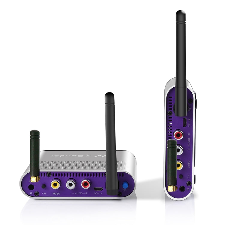 Measy AV240 เครื่องส่งและรับสัญญาณเสียง / วิดีโอไร้สาย 2.4GHz พร้อมฟังก์ชั่นส่งกลับอินฟราเรด ระยะการส่งข้อมูล: 400 ม., AV240 Silver