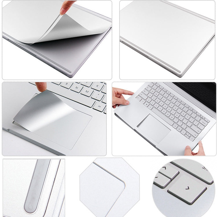 ชุดสติกเกอร์ฟิล์มป้องกันเปลือกโน้ตบุ๊ค 4 in 1 สำหรับ Microsoft Surface Book 13.5 นิ้ว, For Surface Book 13.5 inch
