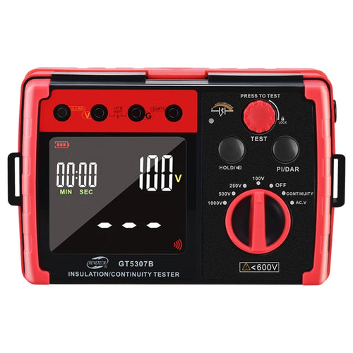 BENETECH GT5307B เครื่องทดสอบความต้านทานฉนวนดิจิตอล LCD ระดับมืออาชีพ, GT5307B Insulation Resistance Tester