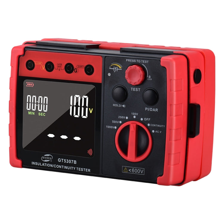 BENETECH GT5307B เครื่องทดสอบความต้านทานฉนวนดิจิตอล LCD ระดับมืออาชีพ, GT5307B Insulation Resistance Tester