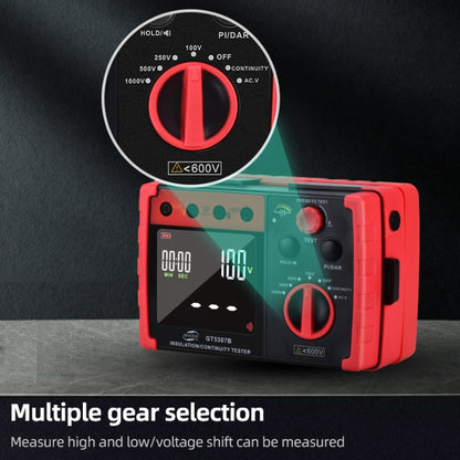 BENETECH GT5307B เครื่องทดสอบความต้านทานฉนวนดิจิตอล LCD ระดับมืออาชีพ, GT5307B Insulation Resistance Tester