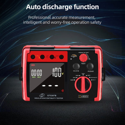 BENETECH GT5307B เครื่องทดสอบความต้านทานฉนวนดิจิตอล LCD ระดับมืออาชีพ, GT5307B Insulation Resistance Tester
