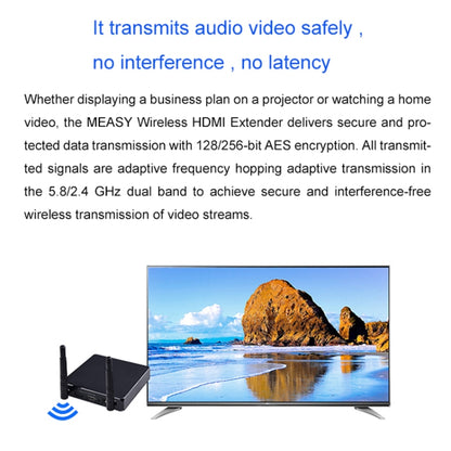 Measy FHD686-2 Full HD 1080P 3D 2.4GHz / 5.8GHz ไร้สาย HD อินเทอร์เฟซมัลติมีเดีย Extender 1 เครื่องส่ง + 2 เครื่องรับ, ระยะการส่ง: 200m, FHD686-2 (US Plug), FHD686-2 (AU Plug), FHD686-2 (EU Plug), FHD686-2 (UK Plug)