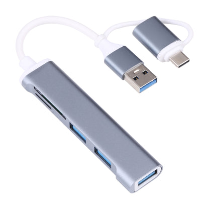 A-807 5 in 1 USB 3.0 และ Type-C / USB-C ถึง USB 3.0 HUB Adapter Card Reader, A-807