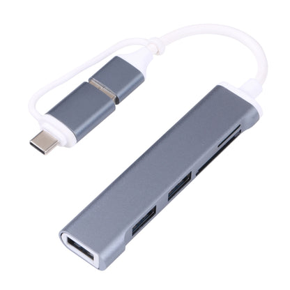 A-807 5 in 1 USB 3.0 และ Type-C / USB-C ถึง USB 3.0 HUB Adapter Card Reader, A-807