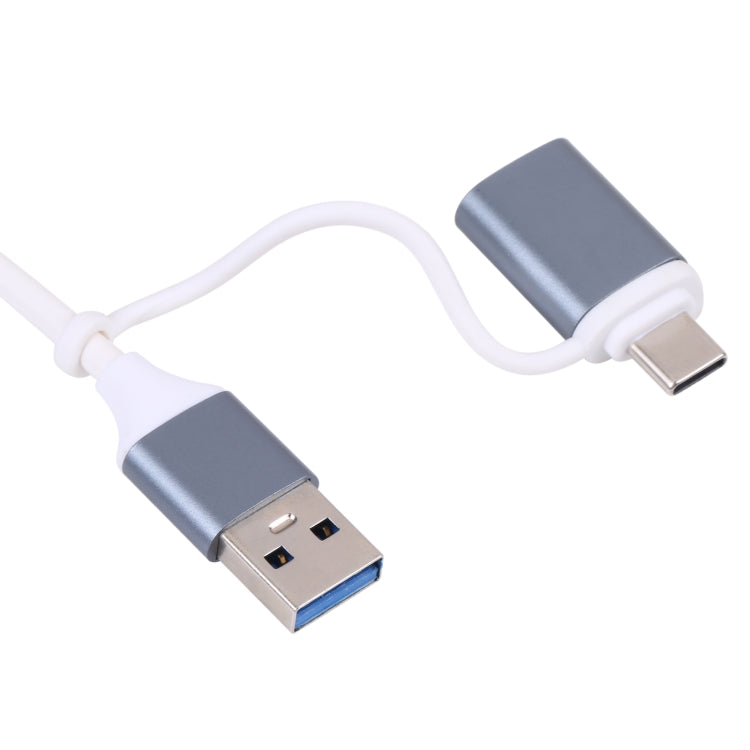 A-807 5 in 1 USB 3.0 และ Type-C / USB-C ถึง USB 3.0 HUB Adapter Card Reader, A-807