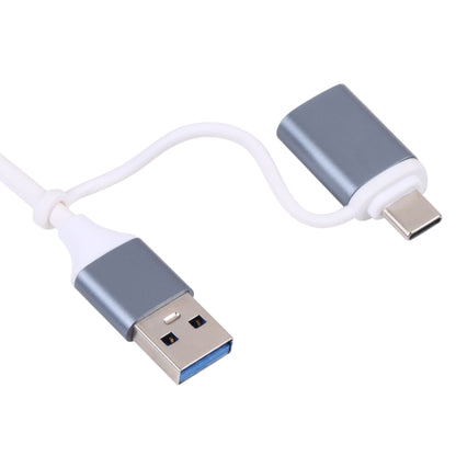 A-807 5 in 1 USB 3.0 และ Type-C / USB-C ถึง USB 3.0 HUB Adapter Card Reader, A-807