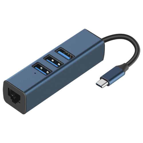 RDS 6307-3 USB-C / Type-C เป็น USB3.0 + Dual USB2.0 + RJ45 4 in 1 HUB Adapter, 6307-3