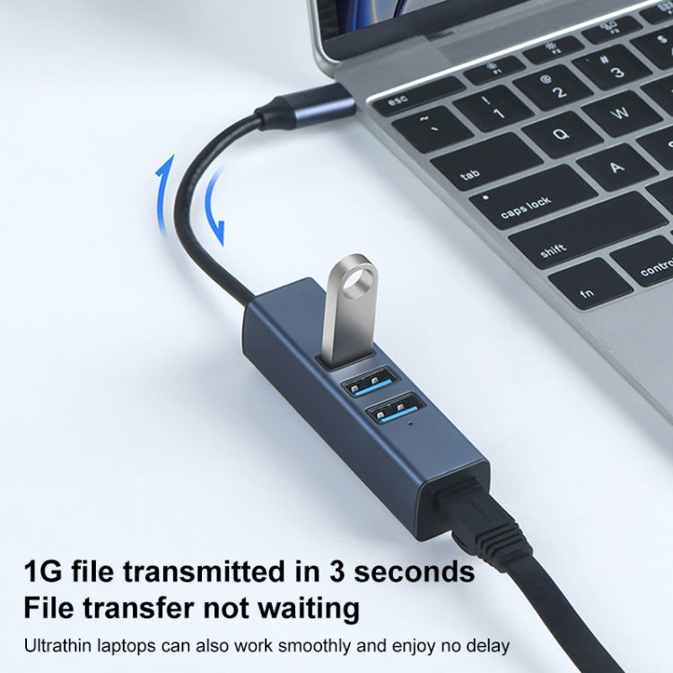 RDS 6307-4 USB-C / Type-C ถึง USB3.0 + Triple USB2.0 4 in 1 HUB Adapter, 6307-4