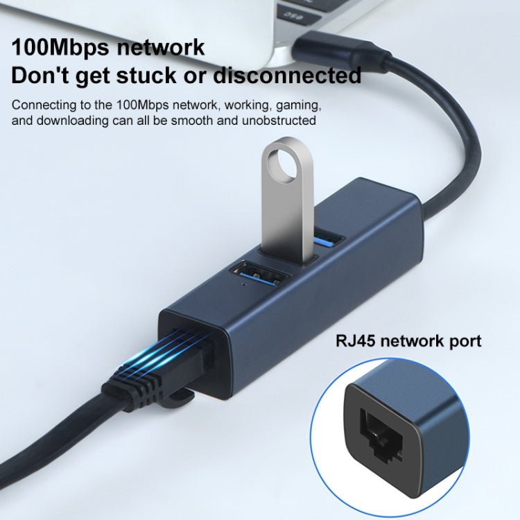 RDS 6307-4 USB-C / Type-C ถึง USB3.0 + Triple USB2.0 4 in 1 HUB Adapter, 6307-4