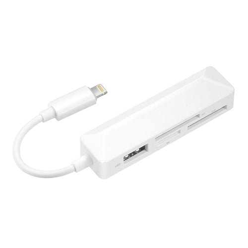 เครื่องอ่านการ์ดมัลติฟังก์ชั่น 4 in 1 MS + SD + TF + USB2.0 สำหรับอุปกรณ์ 8 พิน, 8 Pin