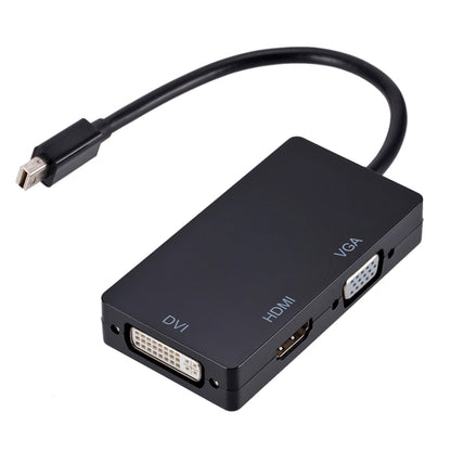 มินิ DP เป็น HDMI + DVI + VGA ตัวแปลงมัลติฟังก์ชั่นสี่เหลี่ยมผืนผ้า ความยาวสายเคเบิล: 28 ซม, Mini DP to HDMI + DVI + VGA Rectangle Black, Mini DP to HDMI + DVI + VGA, Mini DP to HDMI + DVI + VGA Rectangle White