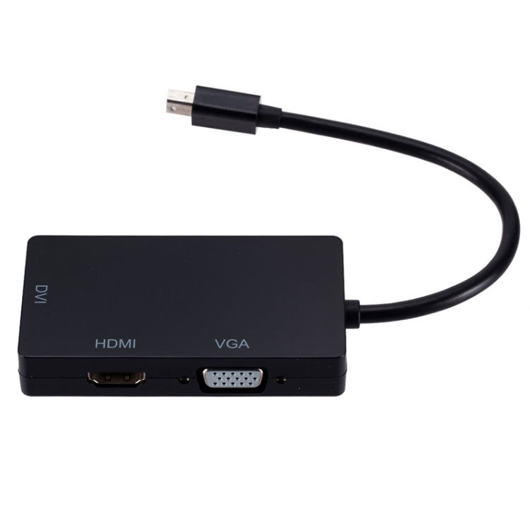 มินิ DP เป็น HDMI + DVI + VGA ตัวแปลงมัลติฟังก์ชั่นสี่เหลี่ยมผืนผ้า ความยาวสายเคเบิล: 28 ซม, Mini DP to HDMI + DVI + VGA Rectangle Black, Mini DP to HDMI + DVI + VGA, Mini DP to HDMI + DVI + VGA Rectangle White
