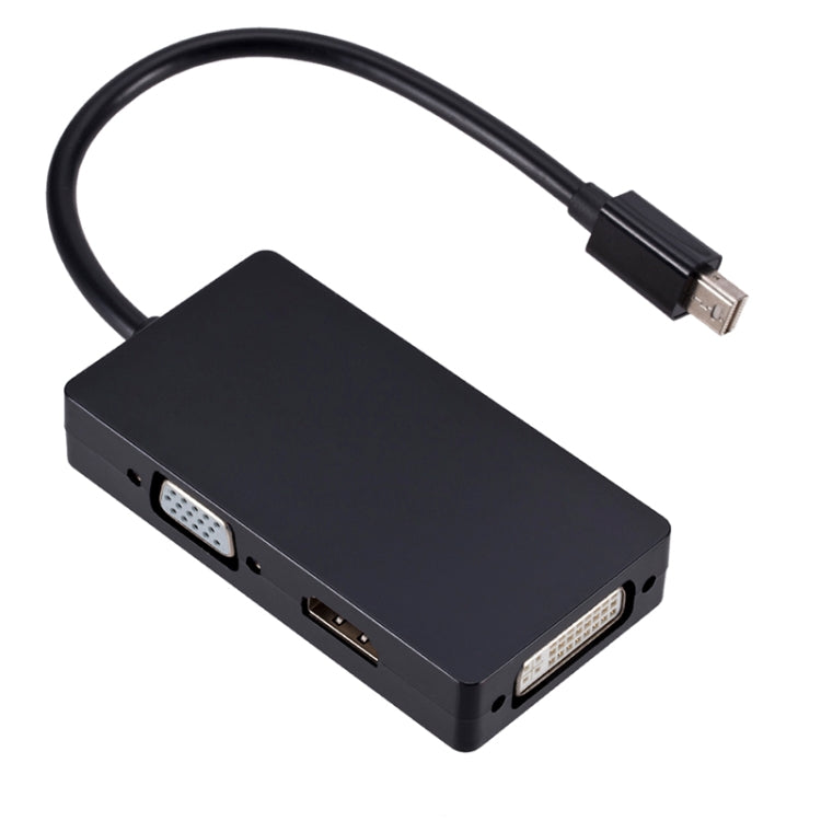 มินิ DP เป็น HDMI + DVI + VGA ตัวแปลงมัลติฟังก์ชั่นสี่เหลี่ยมผืนผ้า ความยาวสายเคเบิล: 28 ซม, Mini DP to HDMI + DVI + VGA Rectangle Black, Mini DP to HDMI + DVI + VGA, Mini DP to HDMI + DVI + VGA Rectangle White