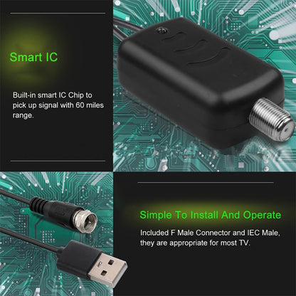 ขั้วต่อ USB เครื่องขยายสัญญาณบูสเตอร์ + หัวแปลง IEC, USB 50 Miles 25dBi