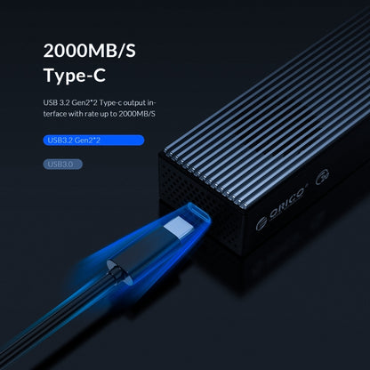 ORICO M2PVC3-G20-GY-BP USB3.2 20Gbps M.2 NVMe SSD กล่องหุ้ม, M2PVC3-G20-GY-BP