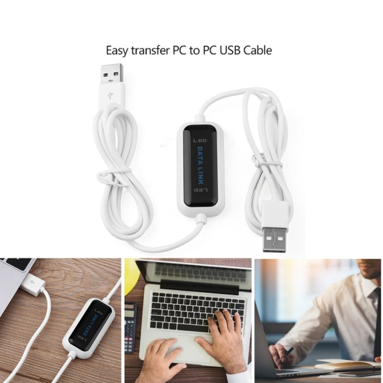 USB ความเร็วสูงจากพีซีไปยังพีซีออนไลน์แบ่งปันดาต้าลิงค์สายเคเบิลสะพานถ่ายโอนไฟล์โดยตรงสุทธิ ความยาว: 1.75 ม