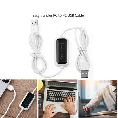 USB ความเร็วสูงจากพีซีไปยังพีซีออนไลน์แบ่งปันดาต้าลิงค์สายเคเบิลสะพานถ่ายโอนไฟล์โดยตรงสุทธิ ความยาว: 1.75 ม