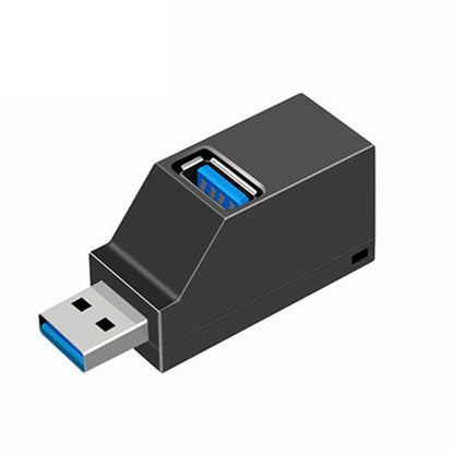 แบบพกพา Mini 2 x USB 2.0 + 1 x USB 3.0 HUB พร้อมเชือกเส้นเล็ก, USB 3.0