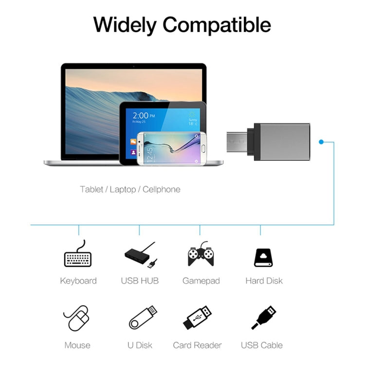 อลูมิเนียมอัลลอยด์ USB-C / Type-C 3.1 ชายกับ USB 3.0 หญิงข้อมูล / อะแดปเตอร์ชาร์จ