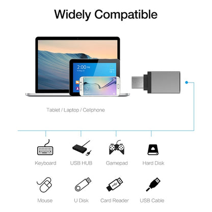 อลูมิเนียมอัลลอยด์ USB-C / Type-C 3.1 ชายกับ USB 3.0 หญิงข้อมูล / อะแดปเตอร์ชาร์จ