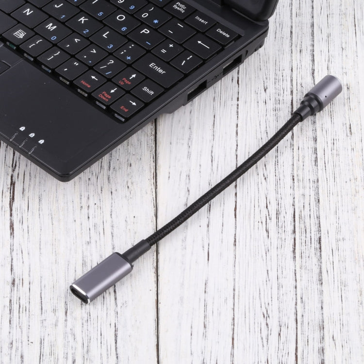 USB-C / Type-C หญิงถึง 8 พินแม่เหล็ก DC หัวกลมปลั๊กอะแดปเตอร์ชาร์จฟรี, Type-C to Magnetic Round Head