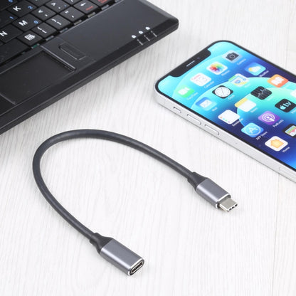 สายอะแดปเตอร์ USB-C / Type-C ตัวผู้เป็น USB-C / Type-C ตัวเมีย ความยาวสายเคเบิล: 25 ซม, 25cm