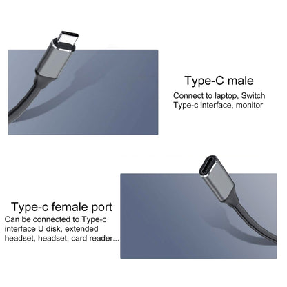 สายอะแดปเตอร์ USB-C / Type-C ตัวผู้เป็น USB-C / Type-C ตัวเมีย ความยาวสายเคเบิล: 25 ซม, 25cm