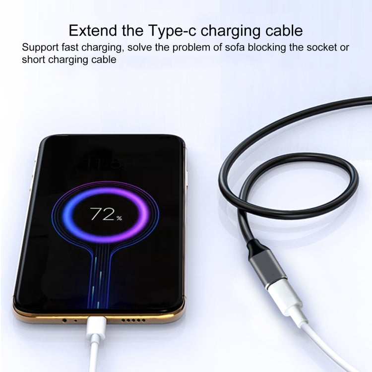 สายอะแดปเตอร์ USB-C / Type-C ตัวผู้เป็น USB-C / Type-C ตัวเมีย ความยาวสายเคเบิล: 25 ซม, 25cm