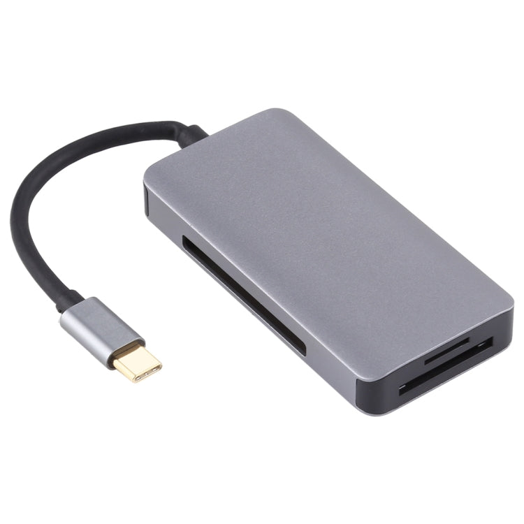 5 in 1 Dual USB 3.0 + CF + TF + SD เครื่องอ่านการ์ด USB-C OTG มัลติฟังก์ชั่น, 5 In 1 USB-C OTG