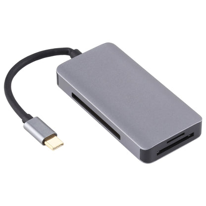 5 in 1 Dual USB 3.0 + CF + TF + SD เครื่องอ่านการ์ด USB-C OTG มัลติฟังก์ชั่น, 5 In 1 USB-C OTG
