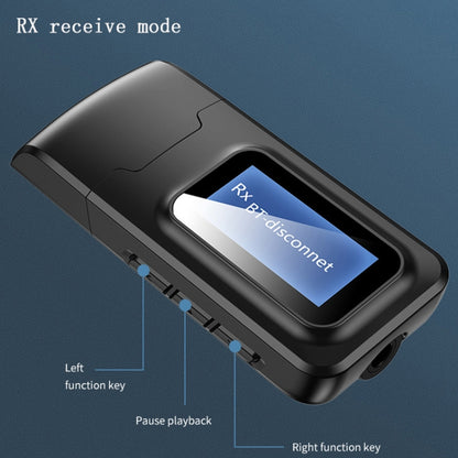 T11B 2 in 1 USB Bluetooth 5.0 เครื่องส่งและรับสัญญาณอะแดปเตอร์เสียงพร้อมหน้าจอ LCD, T11B