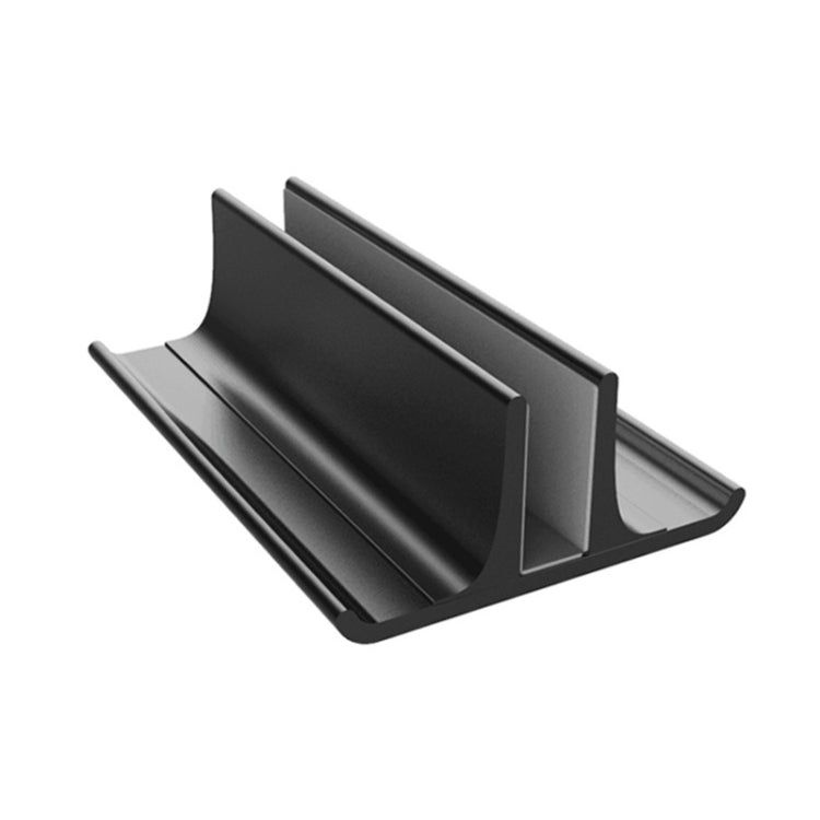 Universal อลูมิเนียมแบบพกพา Single Slot ความกว้างปรับแล็ปท็อปแนวตั้ง Radiating จัดเก็บฐาน, Single Slot Black